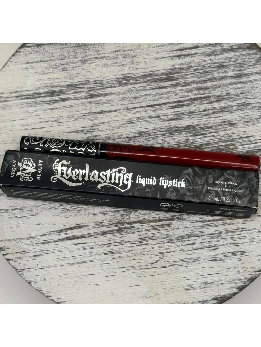 Kat Von D Everlasting Liquid Lipstick NAHZ FUR ATOO Red Full Sz New in Box RARE